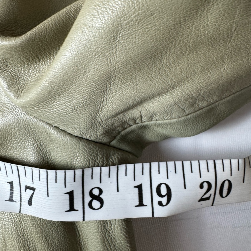 ALLSAINTS Women's Balfern Leather Biker Jacket in Soft Sage Size 6 - Picture 14 of 16